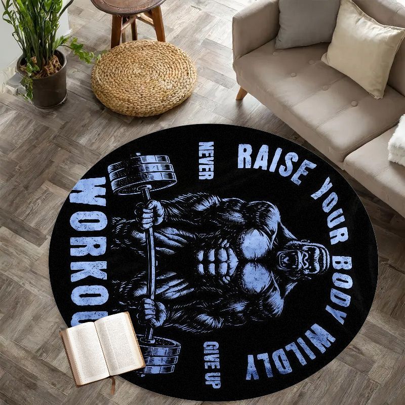 Круглый коврик с цитатой о тре – обзор и цена Home Zone Gym