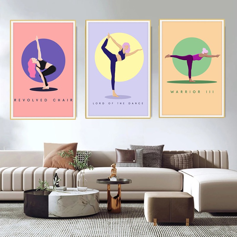 Современный абстрактный постер – обзор и цена Home Gym Yoga Studio