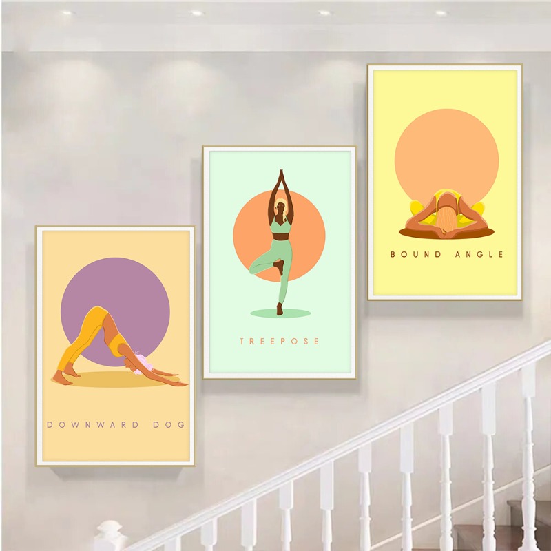 Современный абстрактный постер – обзор и цена Home Gym Yoga Studio