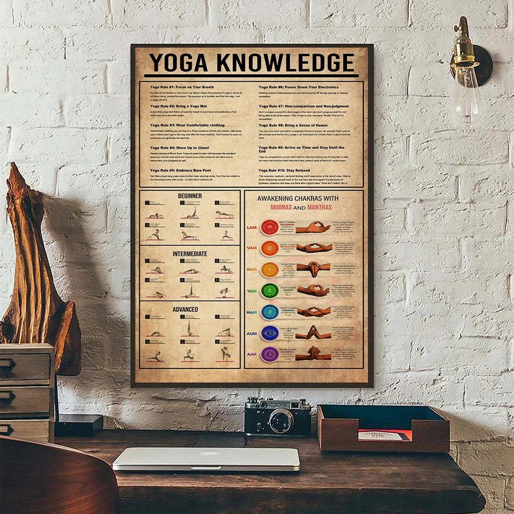 Постер-руководство по йоге и ч – обзор и цена Home Gym Yoga Studio