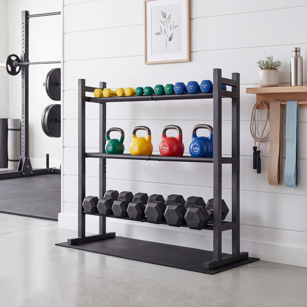 Усиленная 3-ярусная стойка для – обзор и цена Home Gym In Garage